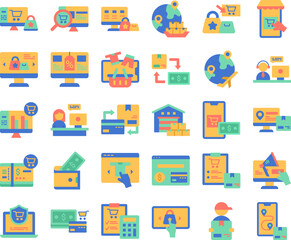 E-commerce Flat Icon Set