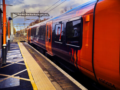 Electrified railway line great British railways england UJK