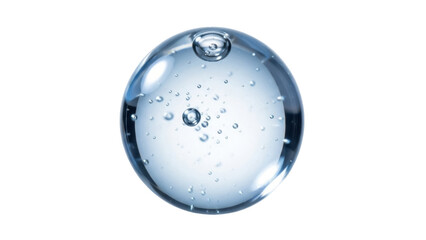 Isolated orb of glass, beautiful refraction patterns with internal bubbles, aesthetic and elegant