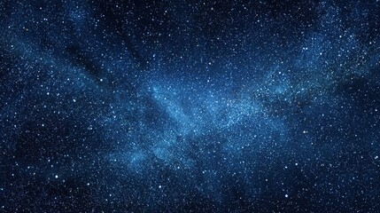 Obraz premium Deep blue space background with countless stars and cosmic dust nebula.