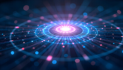 Big data technology data science analysis artificial intelligence generative AI deep learning machine learning algorithm neural flow network analytics innovation abstract futuristic digital system wit