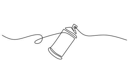 Obraz premium Continuous Line Art of a Graffiti Spray Paint Can