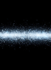 Abstract Floating Light Particles on Dark Background