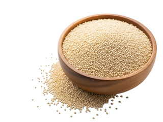 Isolated Bowl of White Mustard Seeds, a Nutrient-Rich Food, Ingredient for Cooking & Seasoning