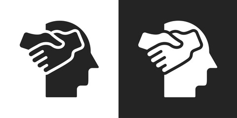 empathy Icon In Black And White Glyph Style