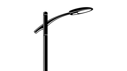 Modern Street Light Icon – Urban Lamp Post Silhouette Design