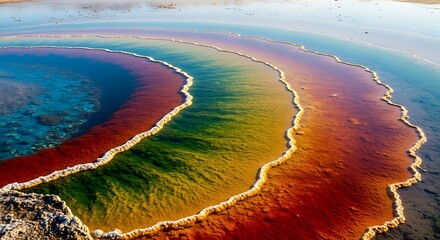 Obraz premium Grand Prismatic Spring Yellowstone National Park Vibrant Colors.