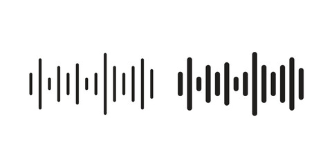 Sound wave icons set. Pixel Perfect scalable icons.