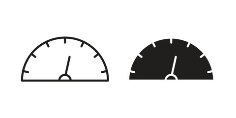 Speedometer icons set. Pixel Perfect scalable icons.