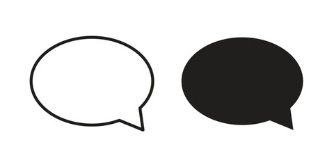 Speech bubble icons set. Pixel Perfect scalable icons.