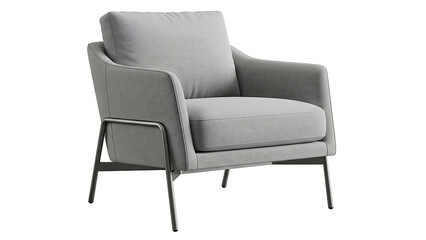 Fototapeta premium Modern Minimalist Fabric Lounge Chair
