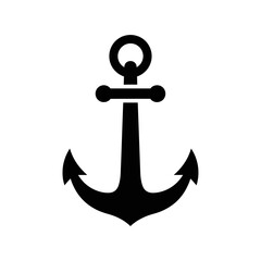 “Minimal Anchor Icon – Classic Nautical Maritime Vector Symbol”