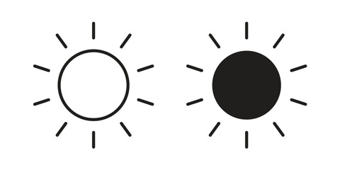 Sun icons set. Pixel Perfect scalable icons.