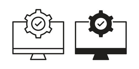 System update icons set. Pixel Perfect scalable icons.
