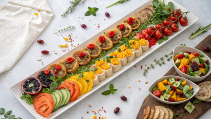 sushi rolls with salmon and wasabi