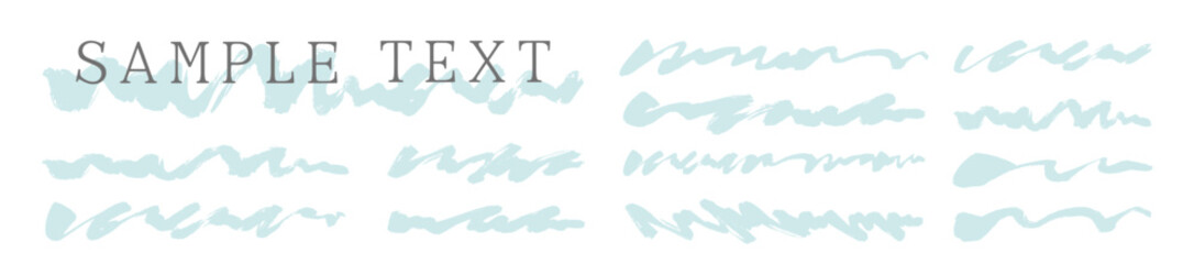 タイトル文字の背景におすすめな、筆で書いたブラシのセット。