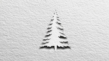 a small christmas tree decoration affixed to a textured surface that appears to be ceiling tiles, suggesting it might be part of holiday decorations in an indoor setting