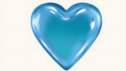 blue heart isolated on white