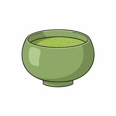 Vibrant Green Matcha Tea in a Traditional Japanese Bowl