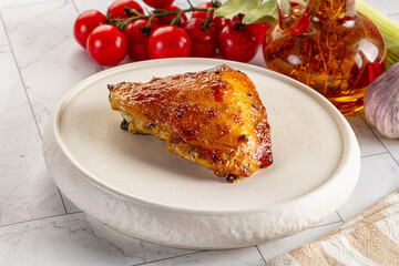 Fried chicken thighs with spices