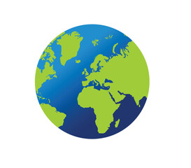 Detailed Earth Map Design: Continents Silhouette for International Company Branding