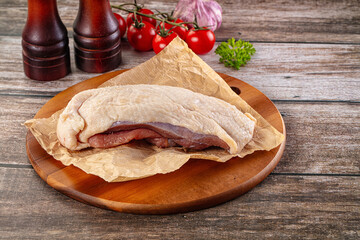 Raw duck breast fillet for cooking