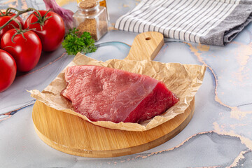 Raw beef meat fillet piece