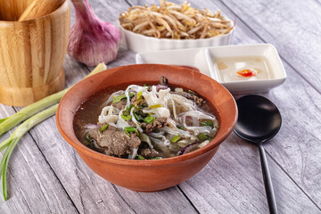 Vietnamese Pho Bo soup with beef