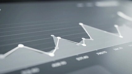 Futuristic Digital Line Chart Showing Financial Market Trends and Business Data Analytics Concept - Powered by Adobe