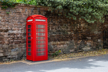 Red Telephone Box in Nottingham, UK
