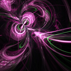 Fractal colored abstract on black background