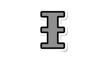 Obraz premium A Simple Gray Abstract Geometric Shape with a White Outline on a Black Background Minimalist Graphic Design Element