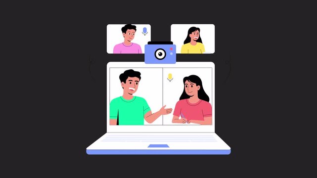 Video Meeting Animation Alpha Channel 