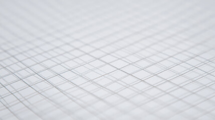 Clean, simple white graph paper background with an orderly grid pattern. minimalist texture ideal for notebook or design concept