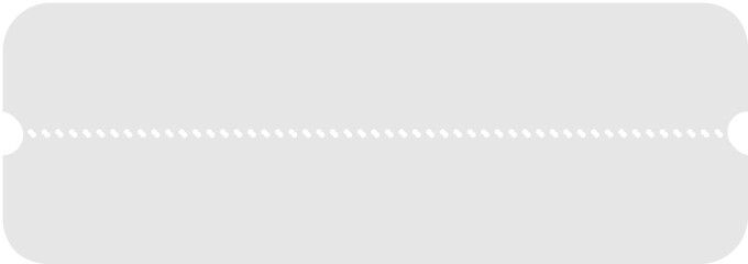 Empty ticket template with perforated borders for raffle, event entry passes, cinema stubs and lottery promotion designs