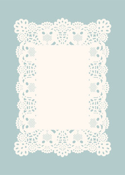 Rectangle Vintage Classic Lace Doily Paper