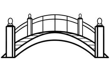 bridge line art black and white line art on white background