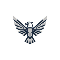 Stylized Eagle Logo with Geometric Wings and Bold Design.