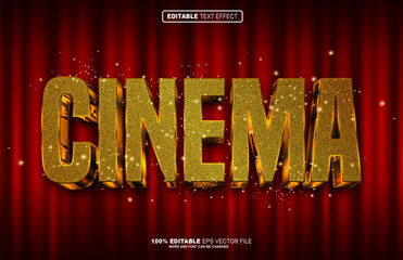 Cinema 3D editable text effect