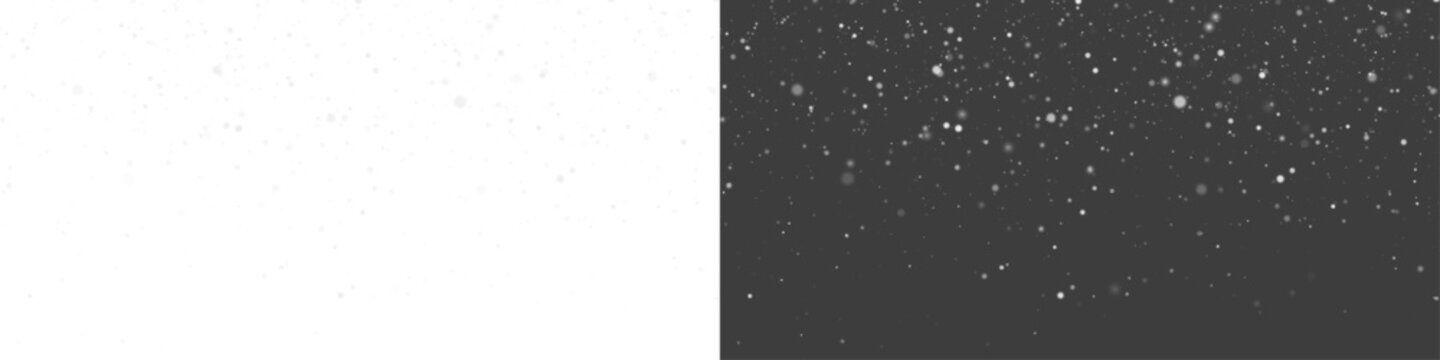 16:9 Snow snowfall snowflakes Christmas winter holiday background PNG overlay	