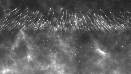 Cinematic Black and White Particle Rain Effect Overlay