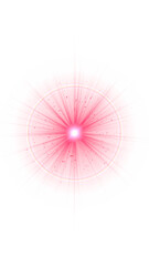 Obraz premium sun light flare red dust glitter shining starson transparent background, png valentines day and new year and christmas,isolated vertical social media motion design element 