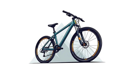 Fototapeta premium Modern Mountain Bike with Disc Brakes and Suspension Fork.