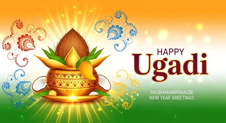 Ugadi celebration with traditional elements