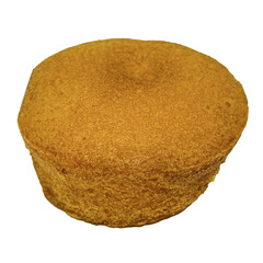 Isolated Sponge Cake PNG — Soft Round Butter Cake on Transparent Background for Bakery Design and Food Packaging