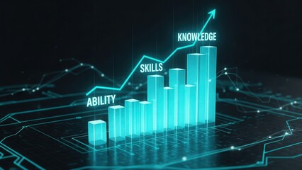 Interactive neon grid dashboard, Immersive control panel presenting streaming business metrics