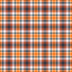 Overlay pattern plaid background, majestic textile check seamless. Tone vector fabric tartan texture in orange and pastel colors.