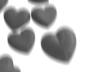 Soft black heart-shaped shadows are layered over a light background. This effect can be used to add depth and creativity to various visual designs or projects