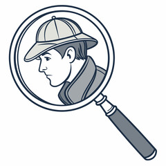 man holding magnifying glass