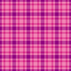 Seamless pink and purple plaid pattern. A classic fabric texture suitable for backgrounds, textiles, wallpaper, or design elements. Versatile for both digital and print projects.